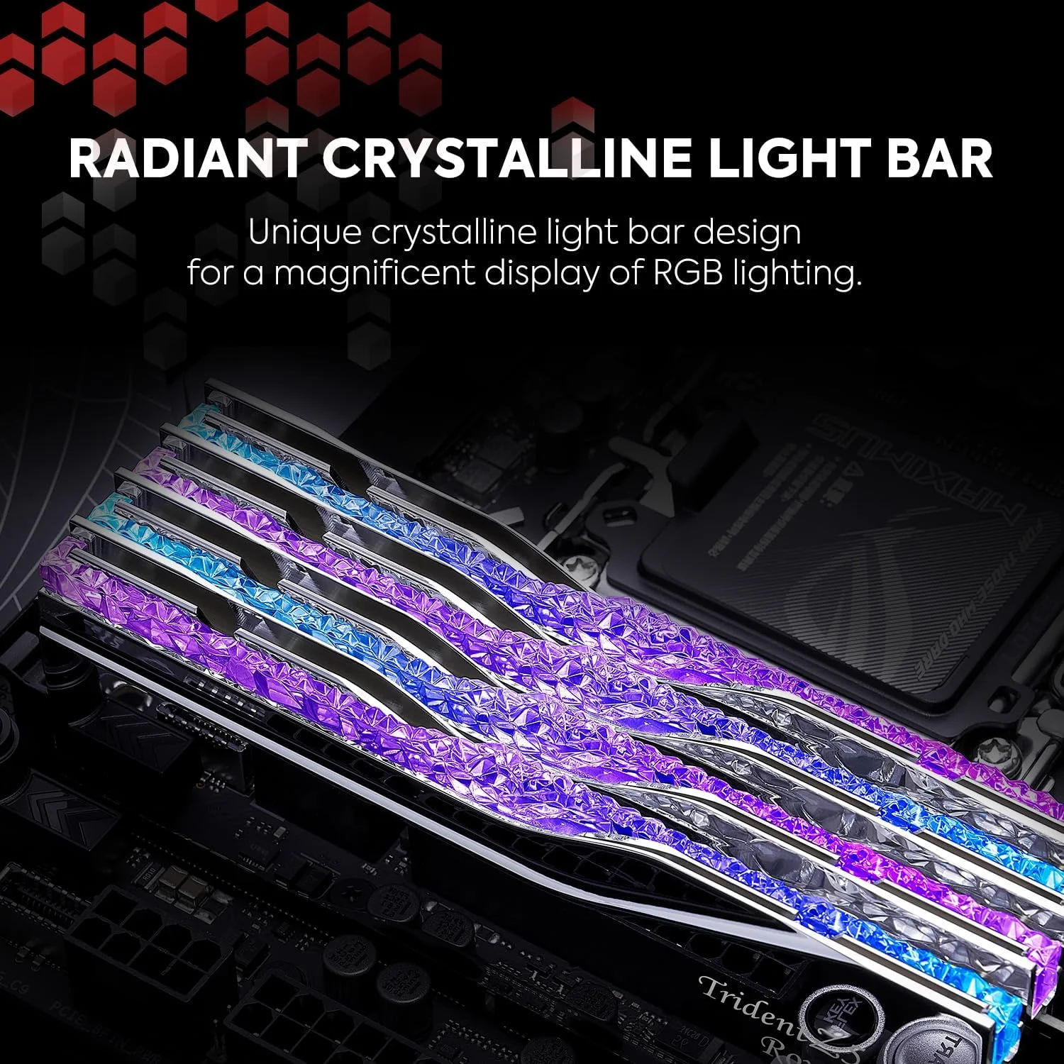رم دسکتاپ G.SKILL Trident Z5 Royal Neo Series DDR5 (AMD Expo) ظرفیت 64 گیگابایت (2x32GB) سرعت 6000MT/s CL30-36-36-96 1.40V مدل U-DIMM - نقره ای (F5-6000J3036G32GX2-TR5NS) - تصویر 3 رم دسکتاپ G.SKILL Trident Z5 Royal Neo Series DDR5 (AMD Expo) ظرفیت 64 گیگابایت (2x32GB) سرعت 6000MT/s CL30-36-36-96 1.40V مدل U-DIMM - نقره ای (F5-6000J3036G32GX2-TR5NS) - تصویر 3
