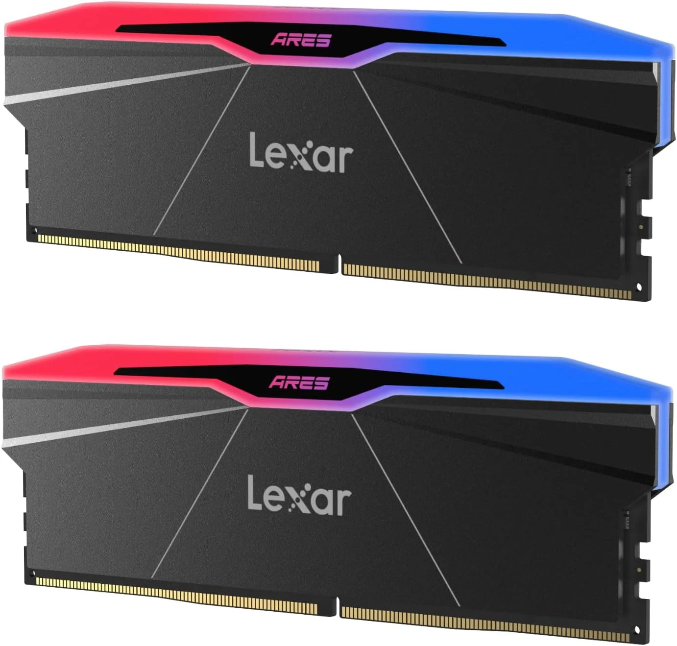 کیت رم 32 گیگابایتی Lexar ARES Gen2 RGB DDR5 (2x16GB) 6000MHz CL30، حافظه دسکتاپ 288 پین UDIMM، حافظه کامپیوتر گیمینگ، برای Intel XMP 3.0/AMD EXPO/CL30-38-38-76/1.4V (LD5U16G60C30BR-RGD)
