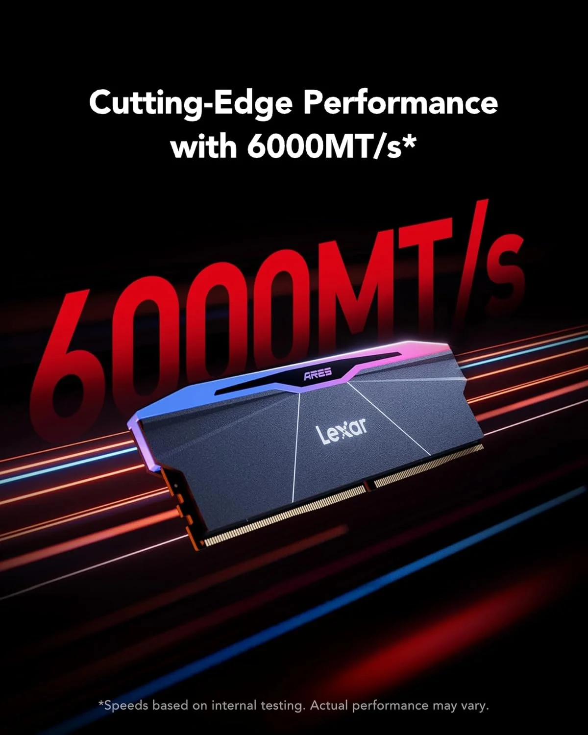 کیت رم 32 گیگابایتی Lexar ARES Gen2 RGB DDR5 (2x16GB) 6000MHz CL30، حافظه دسکتاپ 288 پین UDIMM، حافظه کامپیوتر گیمینگ، برای Intel XMP 3.0/AMD EXPO/CL30-38-38-76/1.4V (LD5U16G60C30BR-RGD) - تصویر 2 کیت رم 32 گیگابایتی Lexar ARES Gen2 RGB DDR5 (2x16GB) 6000MHz CL30، حافظه دسکتاپ 288 پین UDIMM، حافظه کامپیوتر گیمینگ، برای Intel XMP 3.0/AMD EXPO/CL30-38-38-76/1.4V (LD5U16G60C30BR-RGD) - تصویر 2