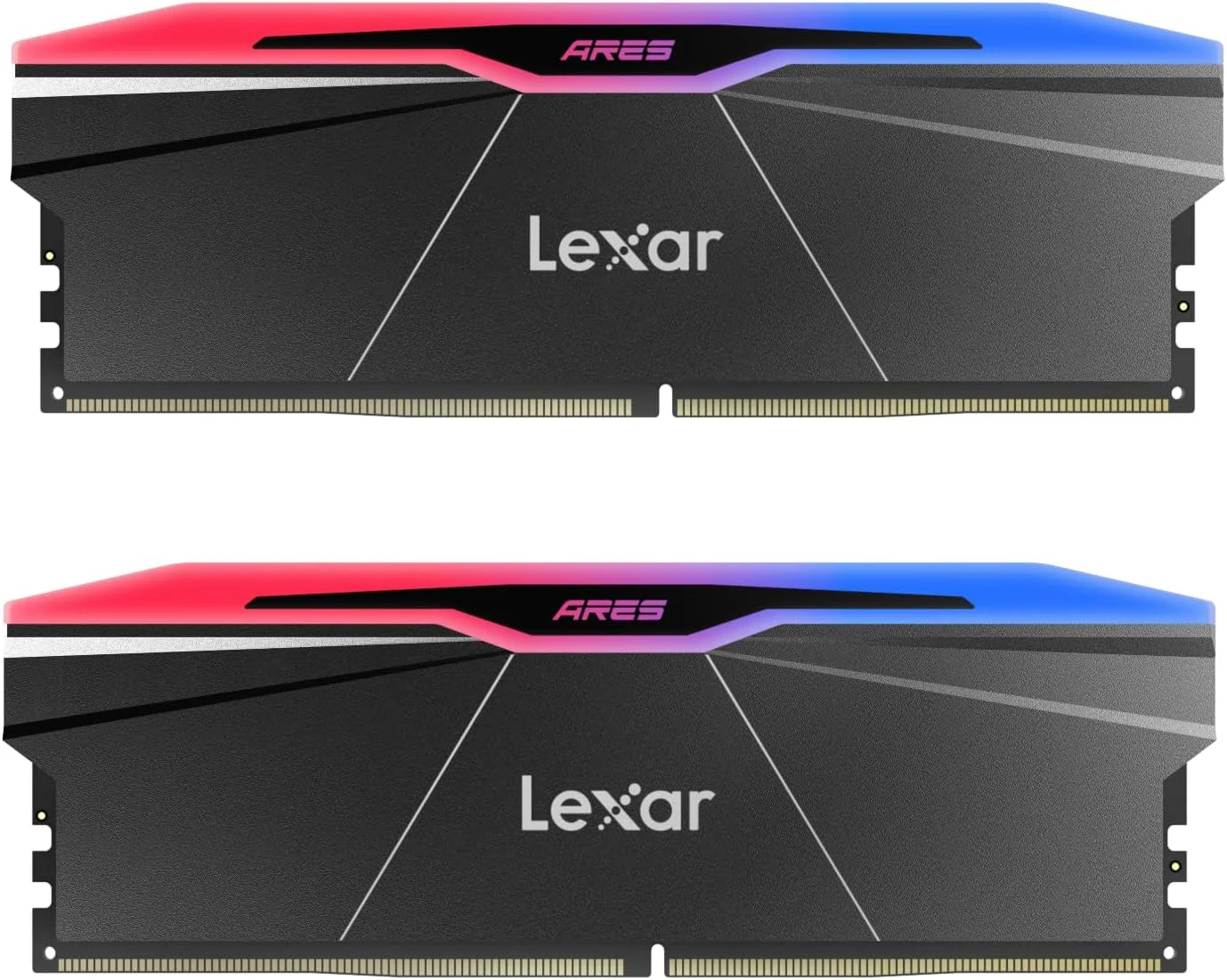 کیت رم دسکتاپ Lexar ARES Gen2 RGB DDR5 با ظرفیت 32 گیگابایت (2 عدد 16 گیگابایتی) 7600 مگاهرتز، 288 پین UDIMM، حافظه کامپیوتر گیمینگ PC برای Intel XMP 3.0 / مجهز به SK Hynix / CL36-46-46-96 / 1.4V (LD5U16G76C36BR-R) GD)