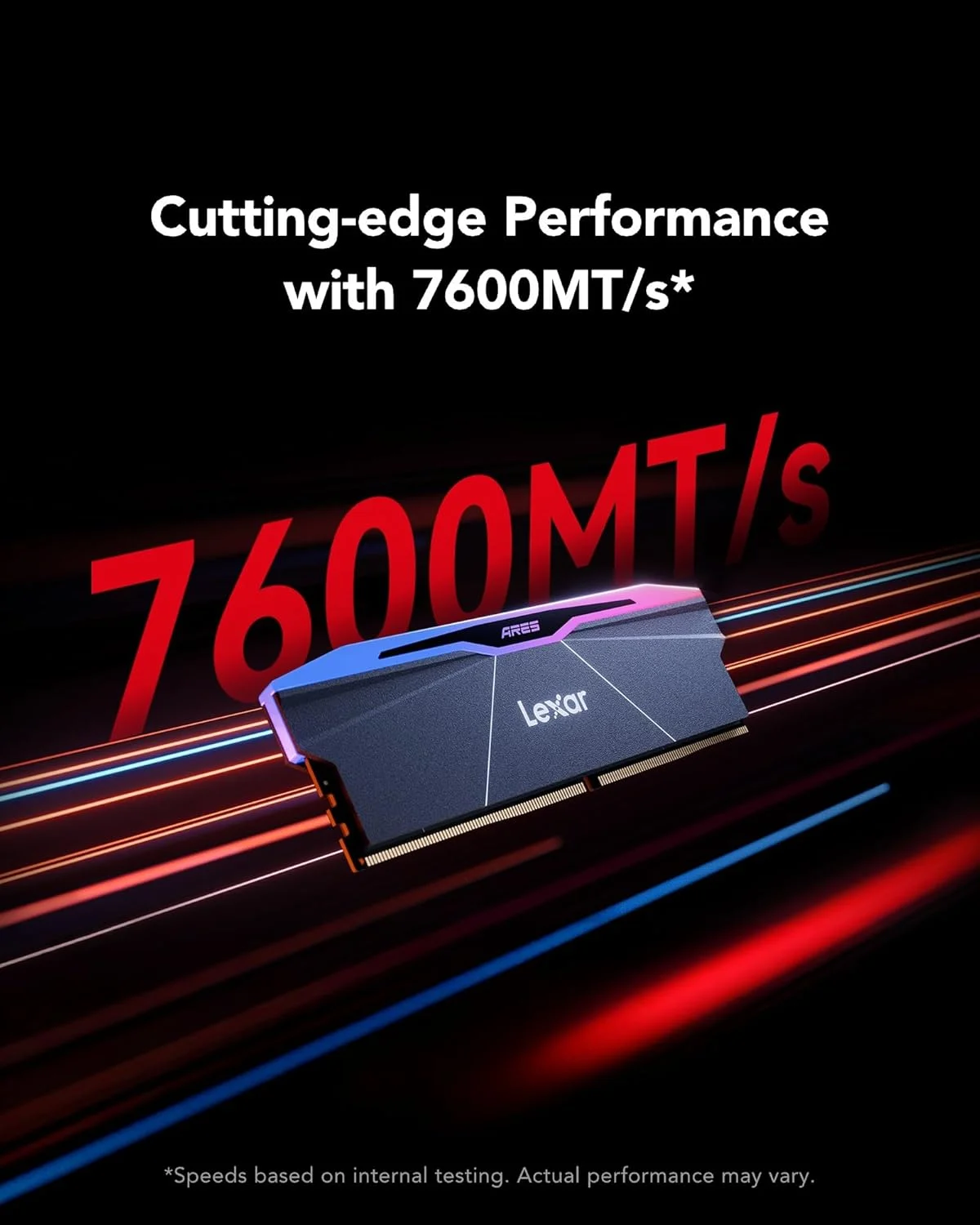 کیت رم دسکتاپ Lexar ARES Gen2 RGB DDR5 با ظرفیت 32 گیگابایت (2 عدد 16 گیگابایتی) 7600 مگاهرتز، 288 پین UDIMM، حافظه کامپیوتر گیمینگ PC برای Intel XMP 3.0 / مجهز به SK Hynix / CL36-46-46-96 / 1.4V (LD5U16G76C36BR-R) GD) - تصویر 2 کیت رم دسکتاپ Lexar ARES Gen2 RGB DDR5 با ظرفیت 32 گیگابایت (2 عدد 16 گیگابایتی) 7600 مگاهرتز، 288 پین UDIMM، حافظه کامپیوتر گیمینگ PC برای Intel XMP 3.0 / مجهز به SK Hynix / CL36-46-46-96 / 1.4V (LD5U16G76C36BR-R) GD) - تصویر 2