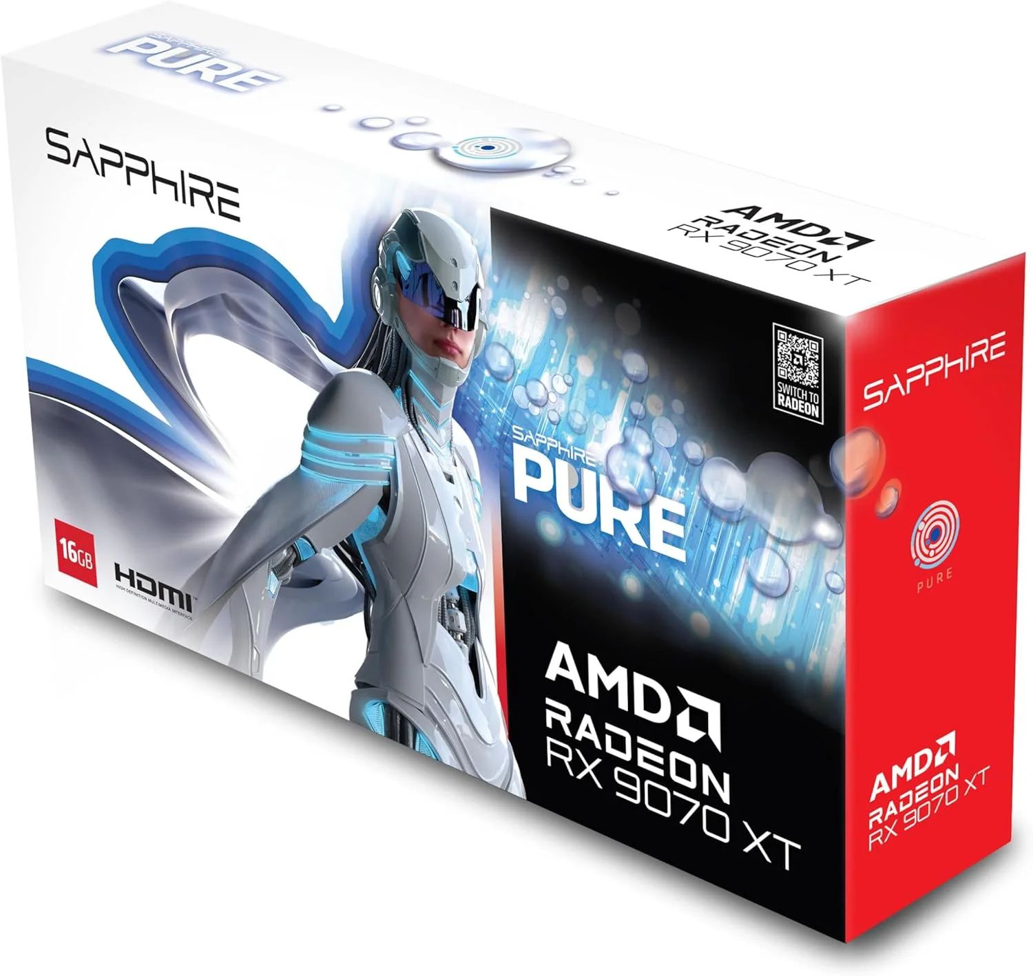 کارت گرافیک سافایر Pure AMD Radeon RX 9070 XT با 16 گیگابایت حافظه GDDR6 و FSR 4 - تصویر 3 کارت گرافیک سافایر Pure AMD Radeon RX 9070 XT با 16 گیگابایت حافظه GDDR6 و FSR 4 - تصویر 3