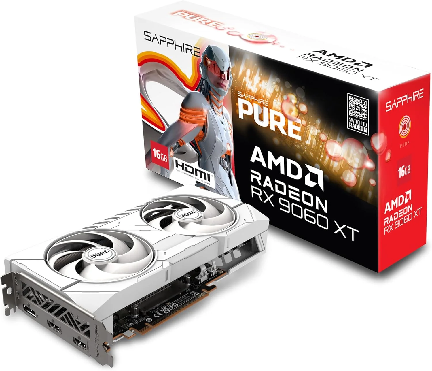 کارت گرافیک گیمینگ اورکلاک سافایر مدل PURE AMD Radeon™ RX 9060 XT با 16 گیگابایت حافظه GDDR6 و معماری AMD RDNA 4 کارت گرافیک گیمینگ اورکلاک سافایر مدل PURE AMD Radeon™ RX 9060 XT با 16 گیگابایت حافظه GDDR6 و معماری AMD RDNA 4