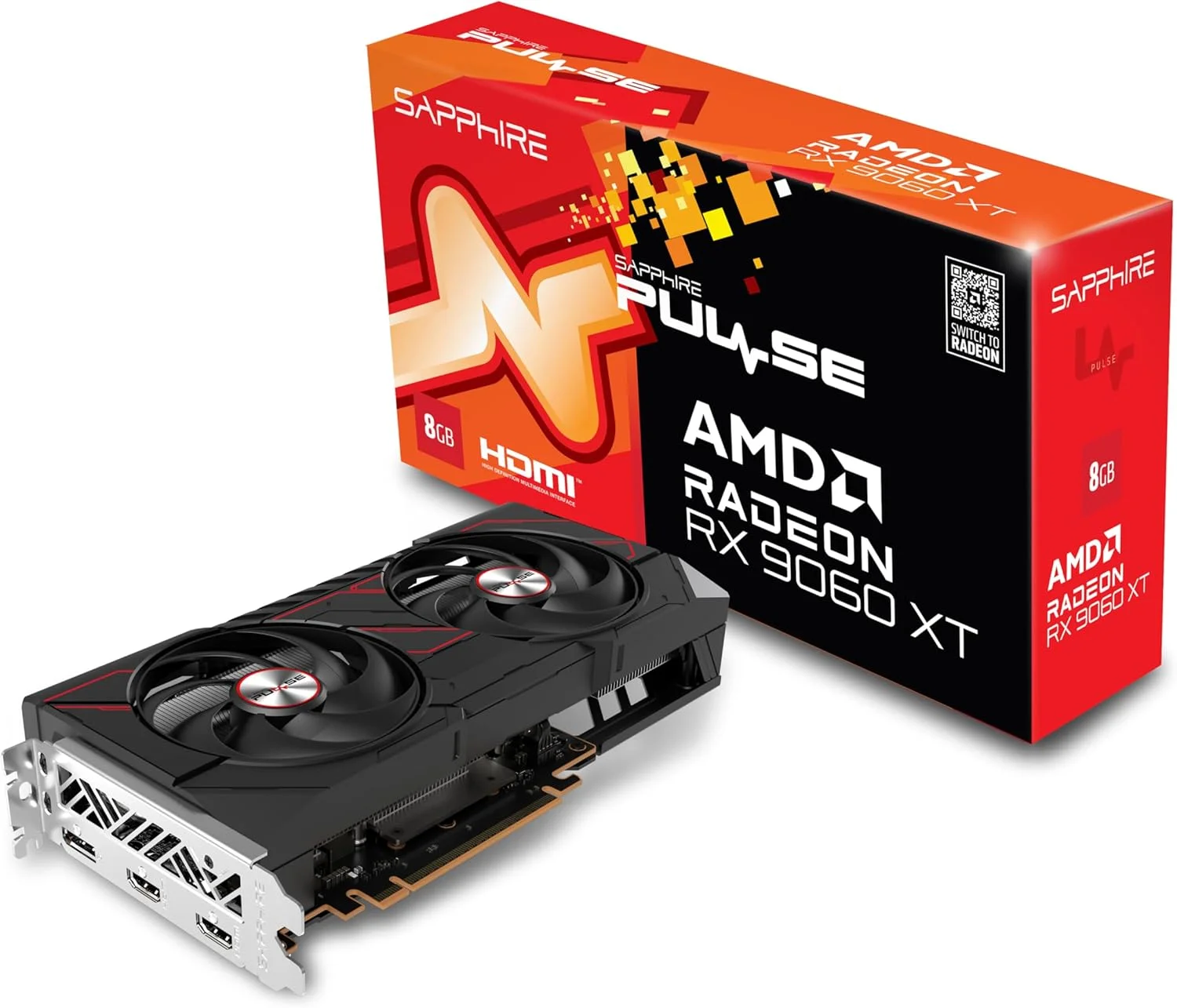 کارت گرافیک گیمینگ سافایر PULSE AMD Radeon™ RX 9060 XT OC با 8 گیگابایت حافظه GDDR6 و معماری AMD RDNA 4 کارت گرافیک گیمینگ سافایر PULSE AMD Radeon™ RX 9060 XT OC با 8 گیگابایت حافظه GDDR6 و معماری AMD RDNA 4