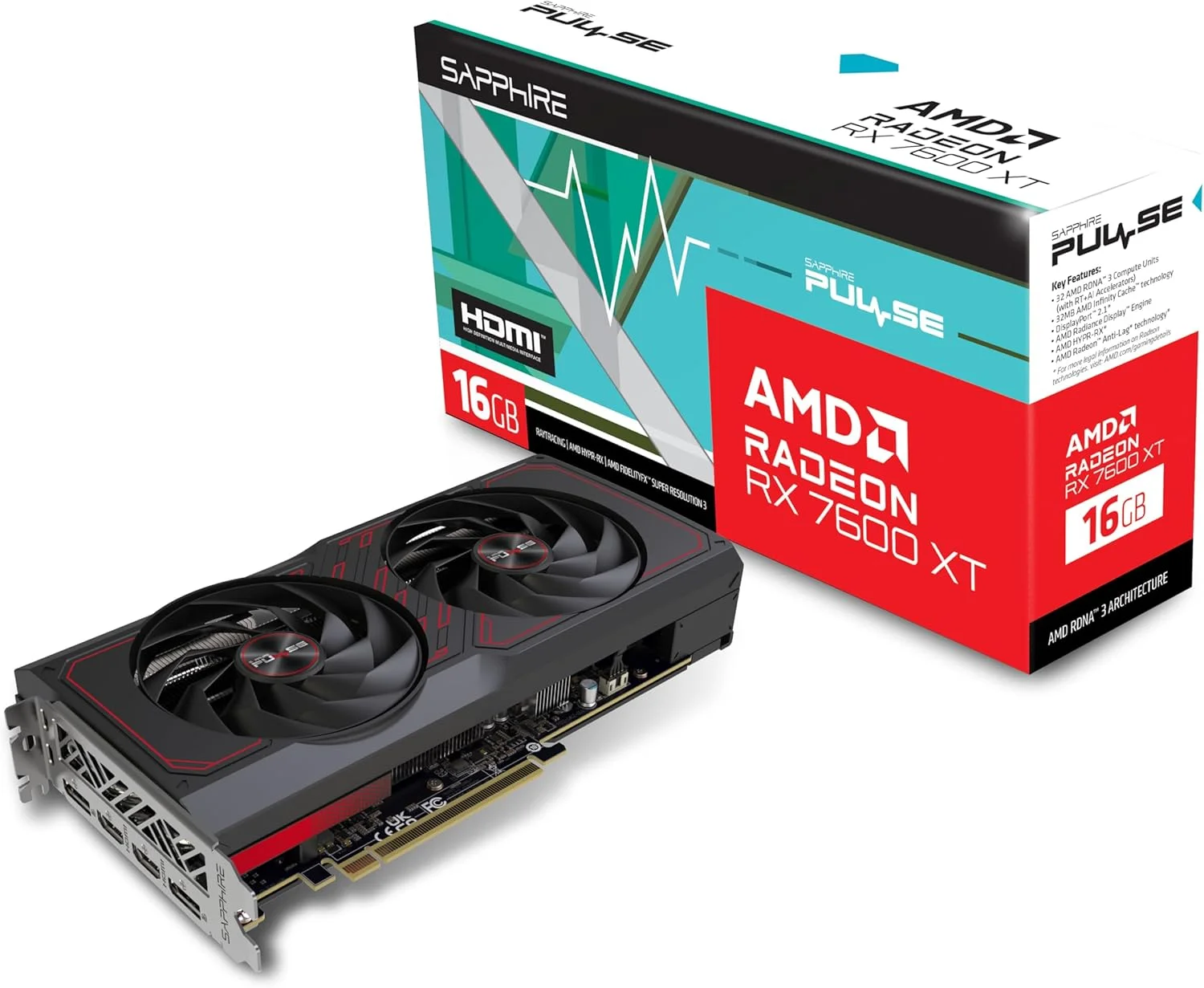 کارت گرافیک گیمینگ سافایر مدل PULSE AMD RADEON RX 7600 XT با 16 گیگابایت حافظه GDDR6 و معماری AMD RDNA 3 کارت گرافیک گیمینگ سافایر مدل PULSE AMD RADEON RX 7600 XT با 16 گیگابایت حافظه GDDR6 و معماری AMD RDNA 3