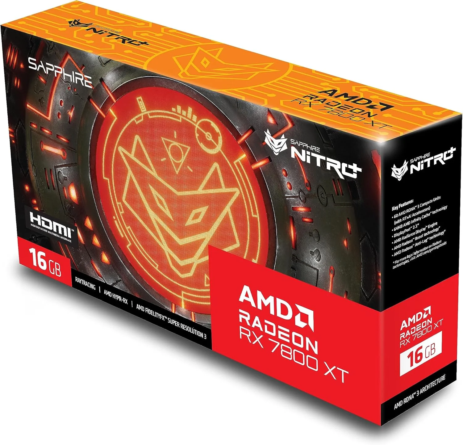 کارت گرافیک گیمینگ نیترو+ AMD Radeon RX 7800 XT Sapphire 11330-01-20G با 16 گیگابایت حافظه GDDR6، AMD RDNA 3 - تصویر 2 کارت گرافیک گیمینگ نیترو+ AMD Radeon RX 7800 XT Sapphire 11330-01-20G با 16 گیگابایت حافظه GDDR6، AMD RDNA 3 - تصویر 2
