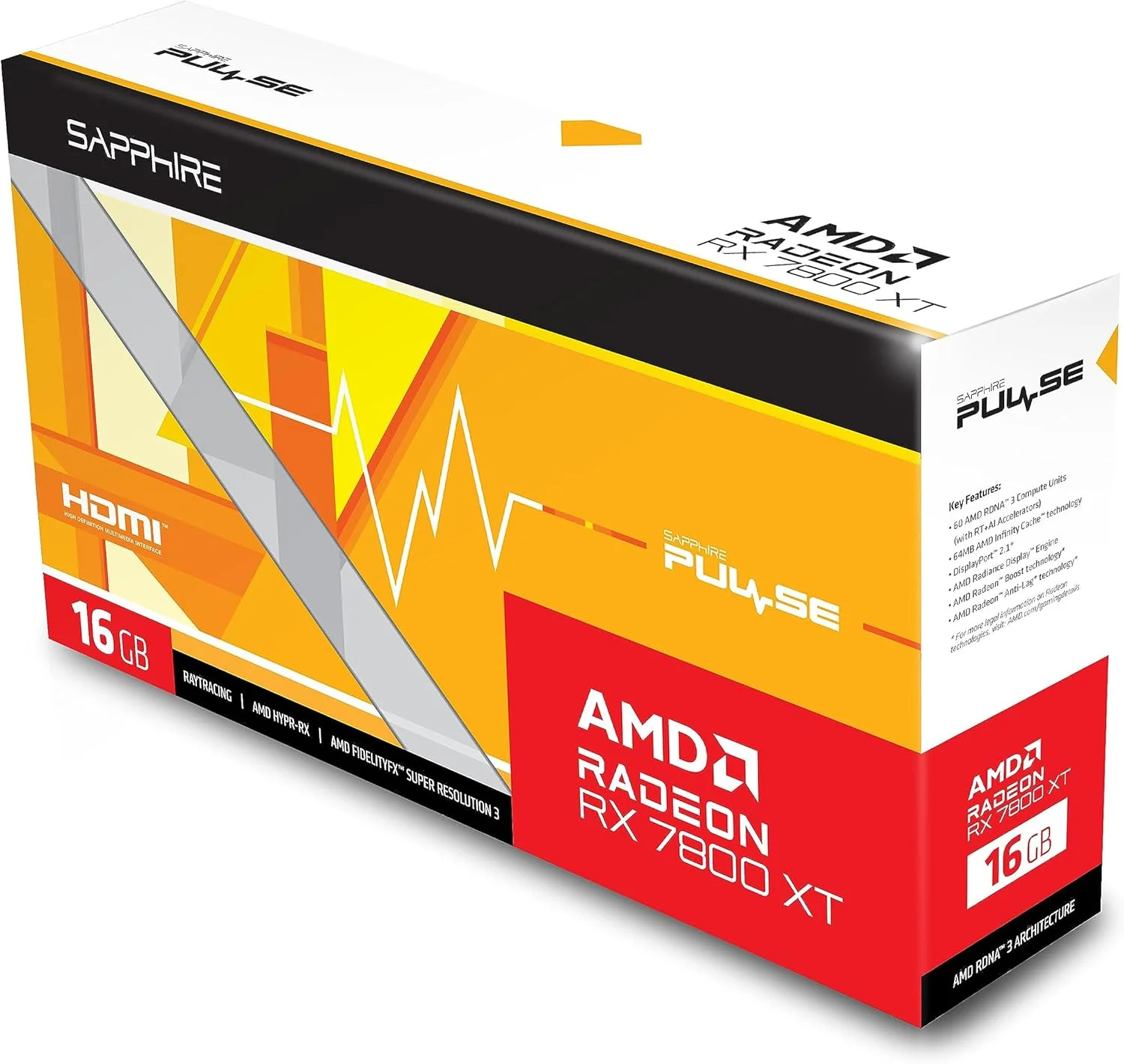 کارت گرافیک گیمینگ Sapphire 11330-02-20G Pulse AMD Radeon RX 7800 XT با 16 گیگابایت GDDR6، AMD RDNA 3 - تصویر 2 کارت گرافیک گیمینگ Sapphire 11330-02-20G Pulse AMD Radeon RX 7800 XT با 16 گیگابایت GDDR6، AMD RDNA 3 - تصویر 2