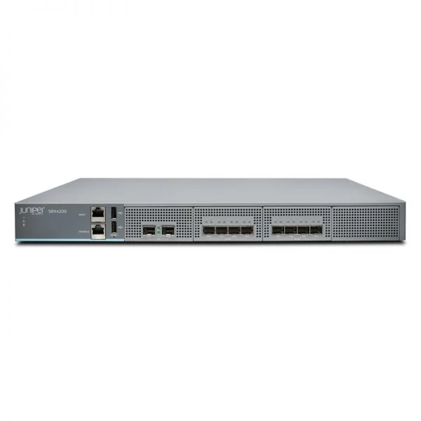 جونیپر SRX4200-SYS-JE-AC، دروازه خدمات SRX4200، با 8 پورت 10GE و 2 منبع تغذیه AC و قابلیت های فایروال و امنیتی