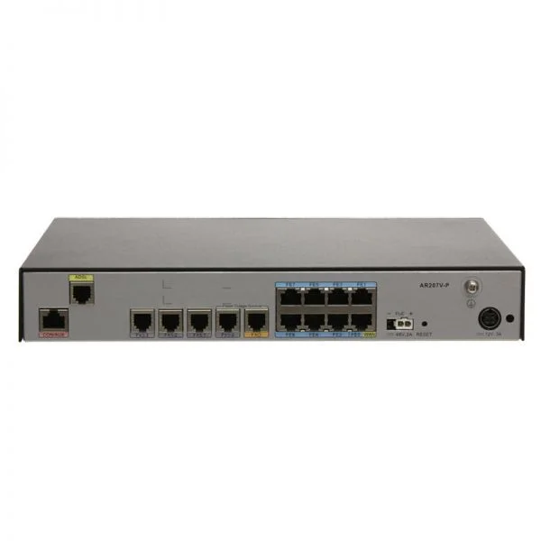روتر سری Huawei AR207V مدل AR207V-P، دارای ADSL2+ WAN/8FE LAN PoE/4FXS+1FXO