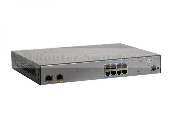 روتر سری Huawei AR مدل AR201، دارای 1 پورت WAN با سرعت FE، 8 پورت LAN با سرعت FE و 1 پورت USB