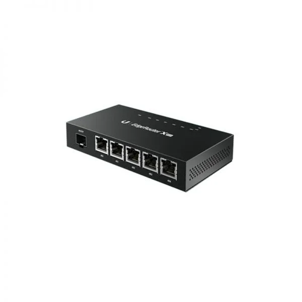 روتر سازمانی سری ER-X یوبیکیوتی مدل ER-X-SFP، دارای 5 پورت گیگابیتی، 1 پورت SFP و پشتیبانی از POE