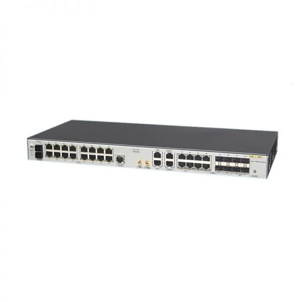 روتر سیسکو ASR 901 مدل A901-12C-FT-D، دارای 12 پورت T1/E1 و 4 پورت GE، بدون فن و منبع تغذیه