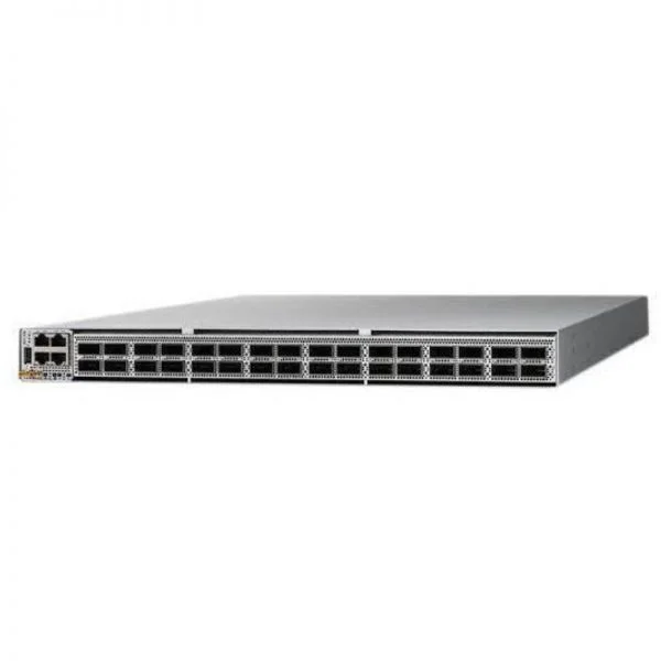 روتر سری 8201 سیسکو مدل 8201-24H8FH، دارای 8 پورت 400GE QSFP56-DD و 24 پورت 100GE QSFP28، اندازه 1RU