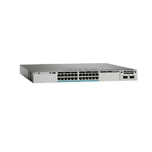 سوییچ سیسکو WS-C3850-24XU-S، دارای 24 پورت 10G UPoE / 1 اسلات ماژول / منبع تغذیه 1100W AC