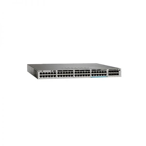 سوییچ سیسکو کاتالیست 3850 مدل WS-C3850-48UW-S، دارای 48 پورت UPOE، لایسنس 5 AP و IP Base