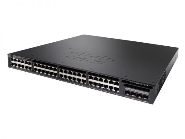 سوییچ سیسکو کاتالیست 3650 مدل WS-C3650-48PS-S، دارای 48 پورت PoE GE و 4 پورت آپلینک 1G، لایه 3