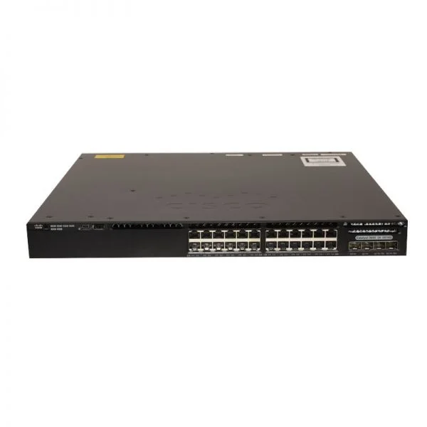 سوییچ سیسکو کاتالیست 3650 مدل C1-WS3650-24TD/K9، دارای 24 پورت دیتا گیگابیتی و 2 پورت آپلینک 10 گیگابیتی