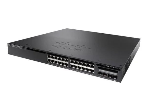 سوییچ سیسکو Catalyst 3650 مدل WS-C3650-24PWD-S، دارای 24 پورت PoE، 2 پورت آپلینک 10G و 5 لایسنس AP