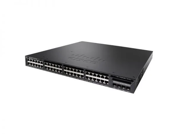 WS-C3650-48PQ-S، سوئیچ سیسکو Catalyst 3650، دارای 48 پورت PoE و 4 پورت آپلینک 10G با IP Base