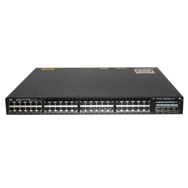 سوییچ سیسکو کاتالیست WS-C3650-48FD-L، دارای 48 پورت POE و 2 پورت آپلینک 10G و LAN Base