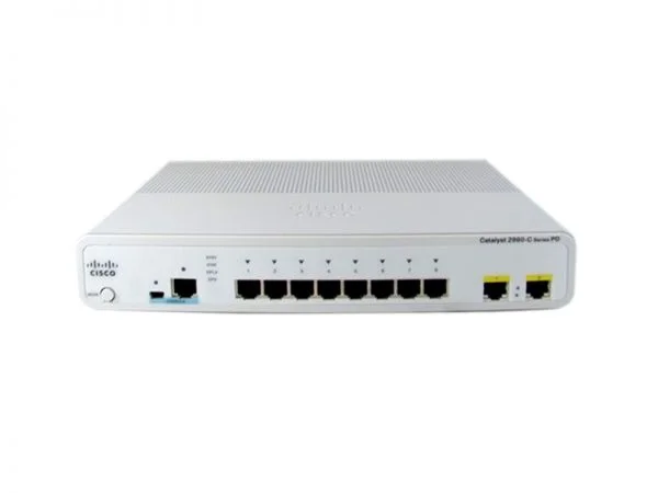 سوییچ سیسکو کاتالیست 2960CPD مدل WS-C2960CPD-8TT-L، دارای 8 پورت FE و 2 پورت آپلینک 1G با قابلیت LAN Base