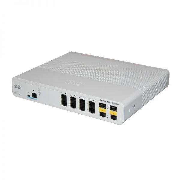 WS-C2960C-8TC-L، سوئیچ سیسکو کاتالیست 2960C، دارای 8 پورت FE/2 پورت آپ‌لینک دوگانه/LAN Base