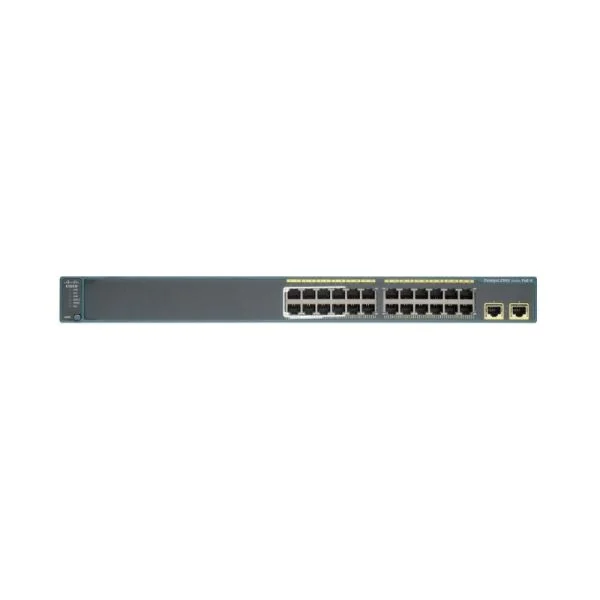 سوییچ سیسکو کاتالیست WS-C2960-24LT-L، دارای 24 پورت 10/100 (8 پورت PoE)، 2 پورت 1000BT، LAN Base