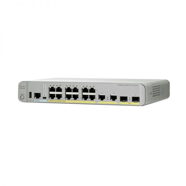 سوییچ سیسکو کاتالیست 3560-CX مدل WS-C3560CX-12PD-S، دارای 12 پورت GE PoE و 2 پورت SFP+/ لایه 3