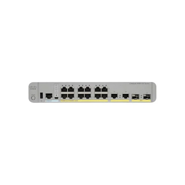 سوییچ سیسکو Catalyst 3560-CX مدل WS-C3560CX-12PC-S، دارای 12 پورت GE PoE و 4 پورت Uplink و لایه 3