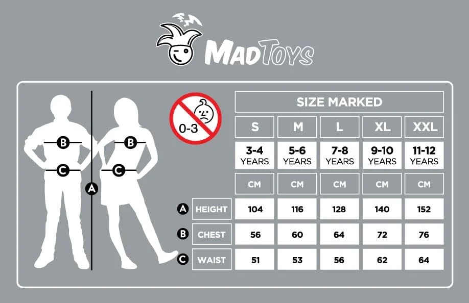 لباس هالووین عروسکی ترسناک Mad Toys با تم شبح وار، سایز 11-12 سال