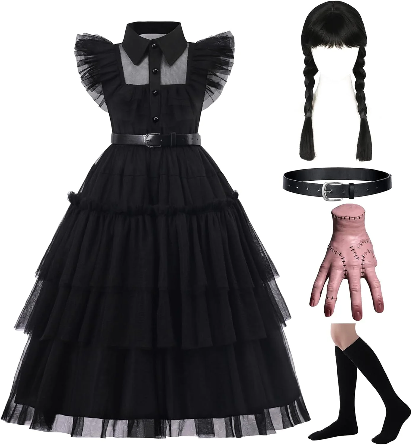 womens Black Costume Dress Wednesday Addams Costume Dress (pack of 1)