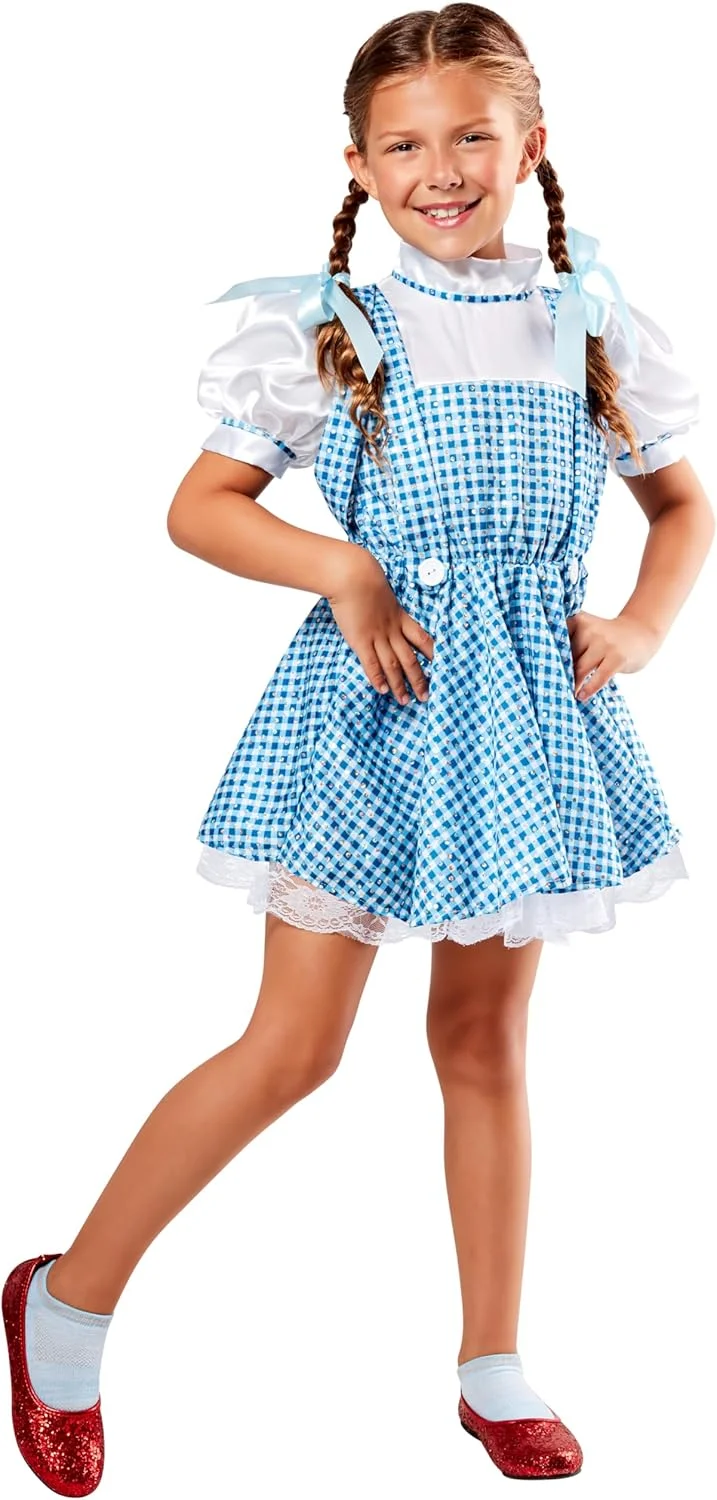 لباس دوروتی پولکی کودکانه رسمی جادوگر شهر از، لباس فانتزی بچگانه