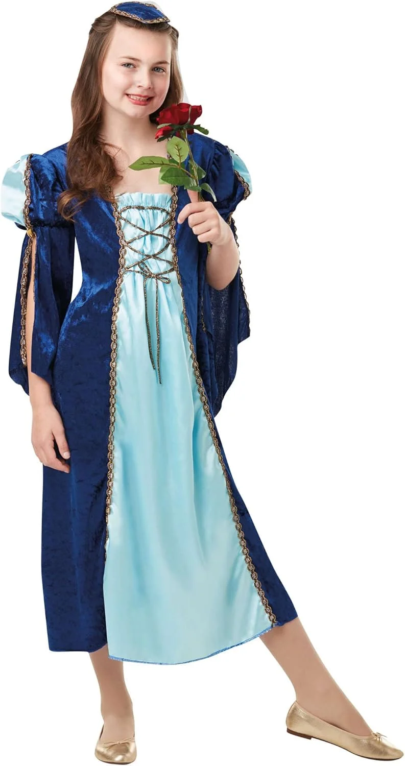 لباس کودکانه ژولیت رنسانس فیر روبی، سایز بزرگ، تک رنگ