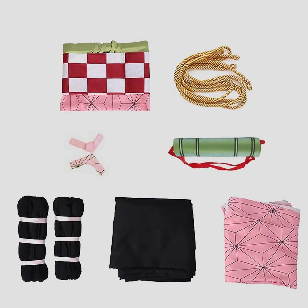 Anime Cosplay Costume Outfit Dress Suit Full Set with Hairwear and Mouthpiece for Women Kids