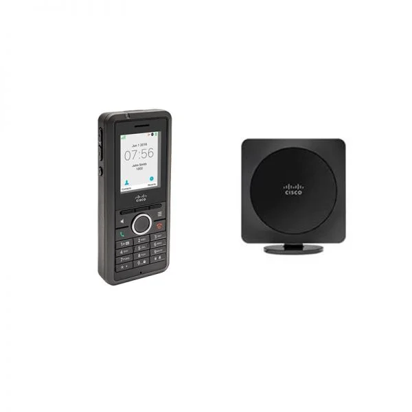بسته تلفن سیسکو IP DECT مدل CP-6825-3PC-BUN-UK، شامل 3 گوشی/آداپتور برق UK/پایه چند سلولی