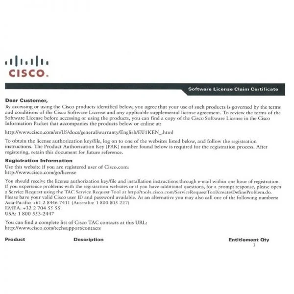 LIC-SX20-MS، لایسنس Cisco SX20، گزینه چند سایتی/کد فعال سازی/برای SX20