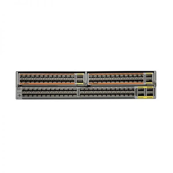 سوئیچ سیسکو Nexus 56128P مدل C1-N5K-C56128P، دارای 48 پورت 10G SFP+/4 پورت 40G QSFP+/شاسی 2RU