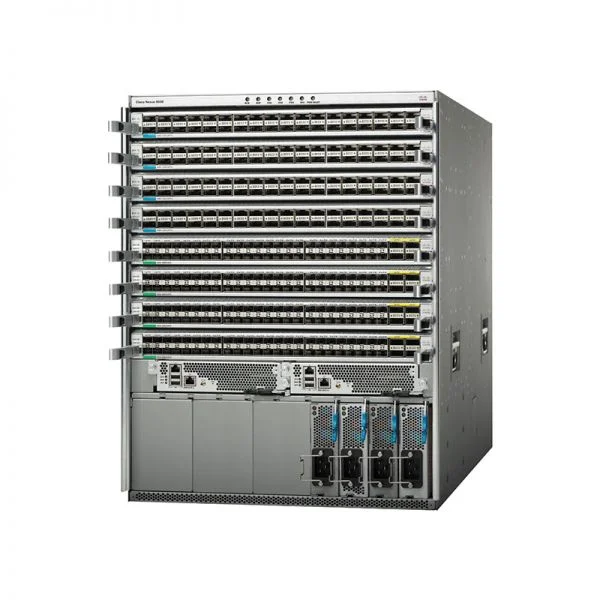 N9K-C9508-B1، سوئیچ سیسکو نکسوس 9508، شامل 1 عدد سوپروایزر/3 عدد منبع تغذیه/3 عدد ماژول فن