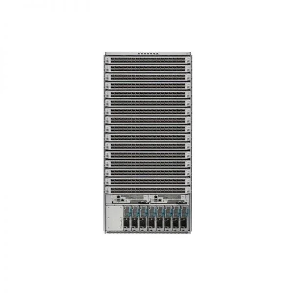 شاسی سوئیچ سیسکو نکسوس 9516 مدل N9K-C9516-B3-E، شامل 1 سوپروایزر، 3 منبع تغذیه، 4 ماژول Fabric