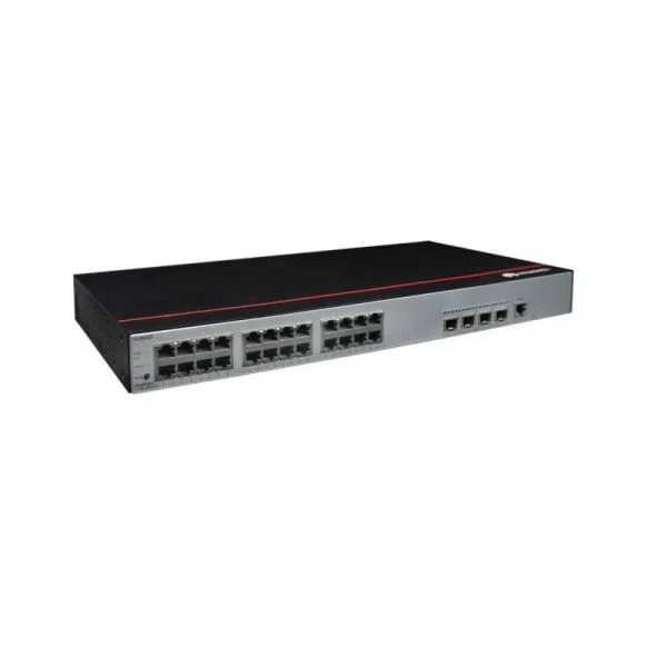 سوئیچ S1730S-S24T4X-A1 هواوی، 24 پورت GE RJ45/4 پورت 10GE SFP+/منبع تغذیه AC