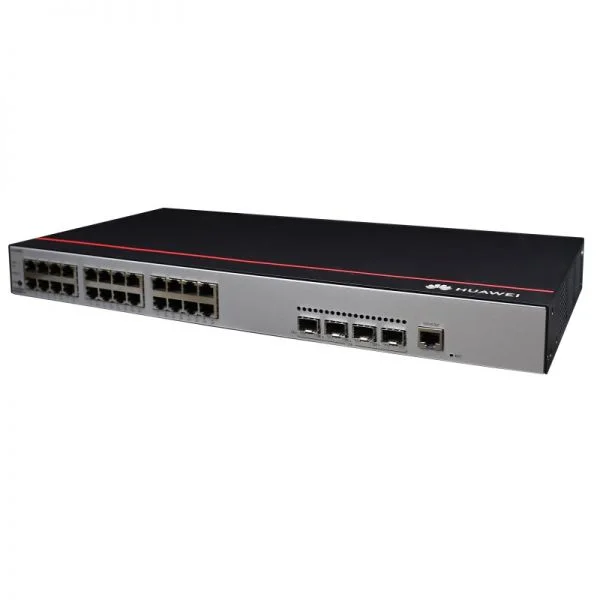 سوئیچ Huawei S1730S مدل S1730S-S24T4S-A1، دارای 24 پورت GE RJ45 و 4 پورت GE SFP و منبع تغذیه AC