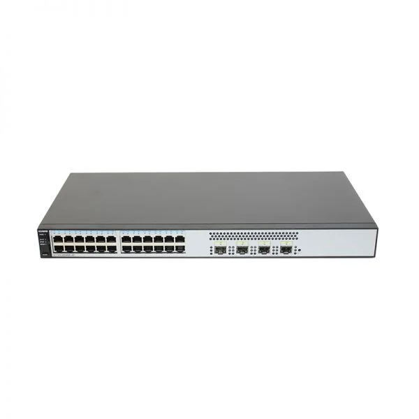 سوئیچ Huawei S1720 مدل S1720-28GWR-4P-E، دارای 24 پورت GE RJ45 و 4 پورت GE SFP به همراه لایسنس