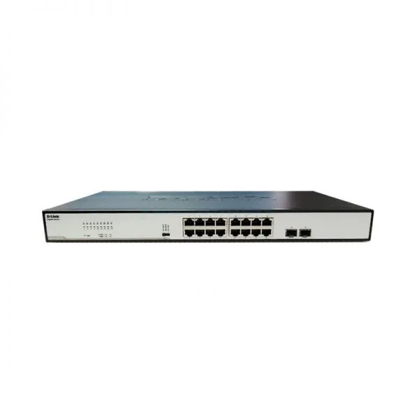 DGS-1018TS-CN، سوئیچ سری DGS دی-لینک، 16 پورت گیگابیت اترنت + 2 پورت SFP / 36 گیگابیت بر ثانیه / محافظت در برابر صاعقه 4 کیلو ولت