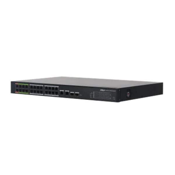 سوئیچ Dahua سری LR2226 مدل LR2226-24ET-360، ۲۴ پورت PoE/۸ پورت ePoE/بدون فن و منبع تغذیه