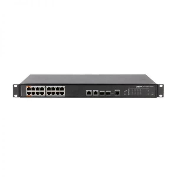 سوئیچ Dahua سری PFS4218 مدل PFS4218-16ET-190، 16 پورت PoE / توان PoE 190 وات / غیرمدیریتی