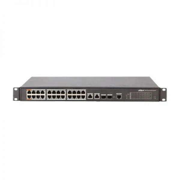 سوئیچ Dahua سری PFS4226 مدل PFS4226-24ET-240، 24 پورت PoE / توان 240 وات / مدیریت لایه 2