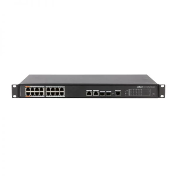 سوئیچ Dahua سری PFS4218 مدل PFS4218-16ET-240، 16 پورت PoE / توان PoE 240 وات / غیرمدیریتی