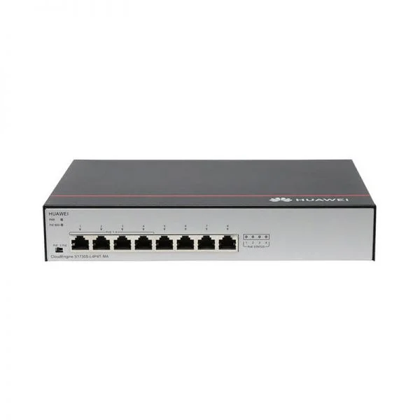 سوئیچ هواوی سری S1700 مدل S1730S-L4P4T-MA، 4xGE PoE/4xGE RJ45/بدون فن و منبع تغذیه