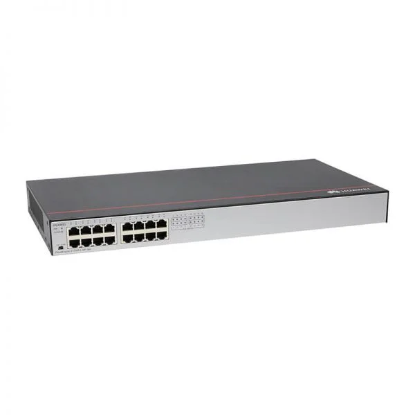سوئیچ هواوی سری S1700 مدل S1730S-L16P-MA، با 16 پورت GE PoE+/2 پورت GE SFP، بدون فن و منبع تغذیه