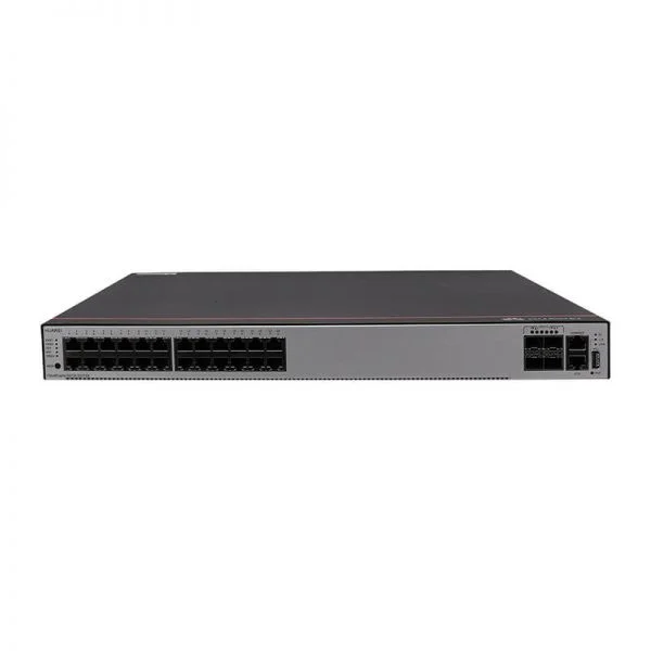 سوئیچ هواوی سری S5700 مدل S5735S-S24T4X-A، 24 پورت RJ45 گیگابیت اترنت/4 پورت SFP+ 10 گیگابیت اترنت، بدون فن و منبع تغذیه